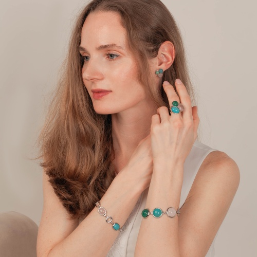 Серьги Possebon Azul, Q.Roze, Q.Verde, A0292.20.7.17 S фото 2